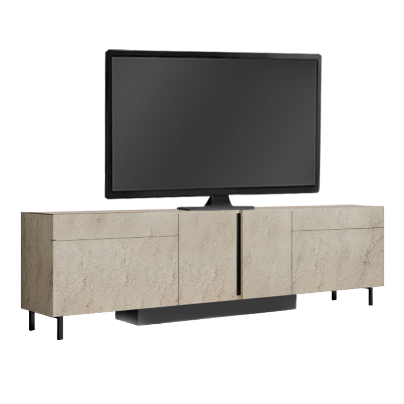 Έπιπλο τηλεόρασης Arlen Megapap με Led Rgb χρώμα travertine 180x32x50εκ. - Image 6