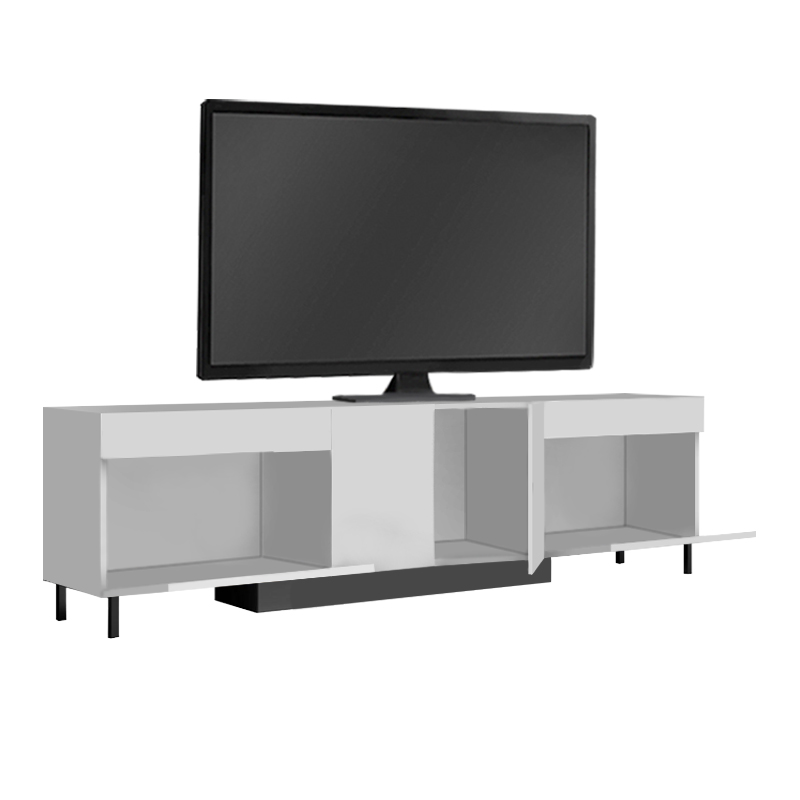 Έπιπλο τηλεόρασης Arlen Megapap με Led Rgb χρώμα λευκό 180x32x50εκ. - Image 4
