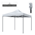 Κιόσκι – Gazebo Bari Megapap πτυσσόμενο μεταλλικός σκελετός – αδιάβροχο ύφασμα χρώμα λευκό 3x3x3,10m.