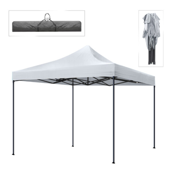 Κιόσκι – Gazebo Bari Megapap πτυσσόμενο μεταλλικός σκελετός – αδιάβροχο ύφασμα χρώμα λευκό 3x3x3,10m.