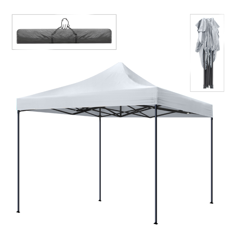 Κιόσκι – Gazebo Bari Megapap πτυσσόμενο μεταλλικός σκελετός – αδιάβροχο ύφασμα χρώμα λευκό 3x3x3,10m.