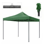 Κιόσκι – Gazebo Bari Megapap πτυσσόμενο μεταλλικός σκελετός – αδιάβροχο ύφασμα χρώμα πράσινο 3x3x3,10m.
