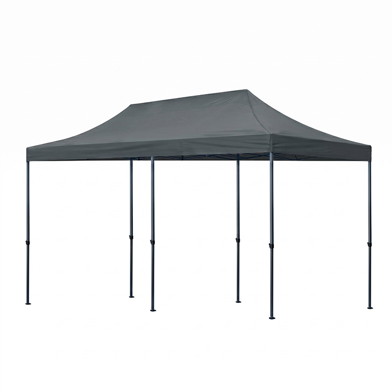 Κιόσκι - Gazebo Bari Megapap πτυσσόμενο μεταλλικός σκελετός - αδιάβροχο ύφασμα χρώμα γκρι 3x6x3,27m. - Image 4