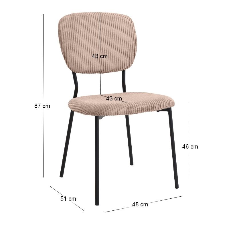 Σετ τραπεζαρία 5τμχ Roger - Kevin Megapap Mdf - ύφασμα χρώμα ακακίας - μόκα 120x70x75εκ. - Image 6