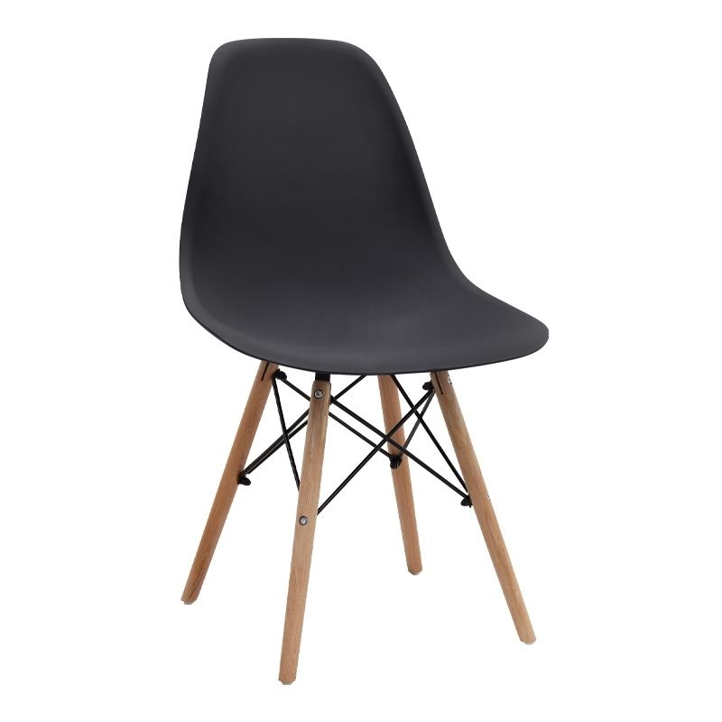 Σετ τραπεζαρία 5τμχ Allos - Nova Megapap χρώμα sapphire oak - μαύρο 75x75x77εκ. - Image 2