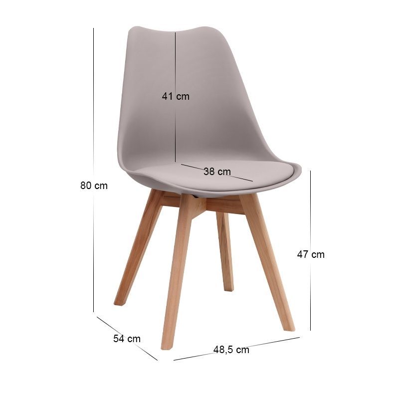 Σετ τραπεζαρία 5τμχ Allos - Viva Megapap χρώμα sapphire oak - cappuccino 75x75x77εκ. - Image 5