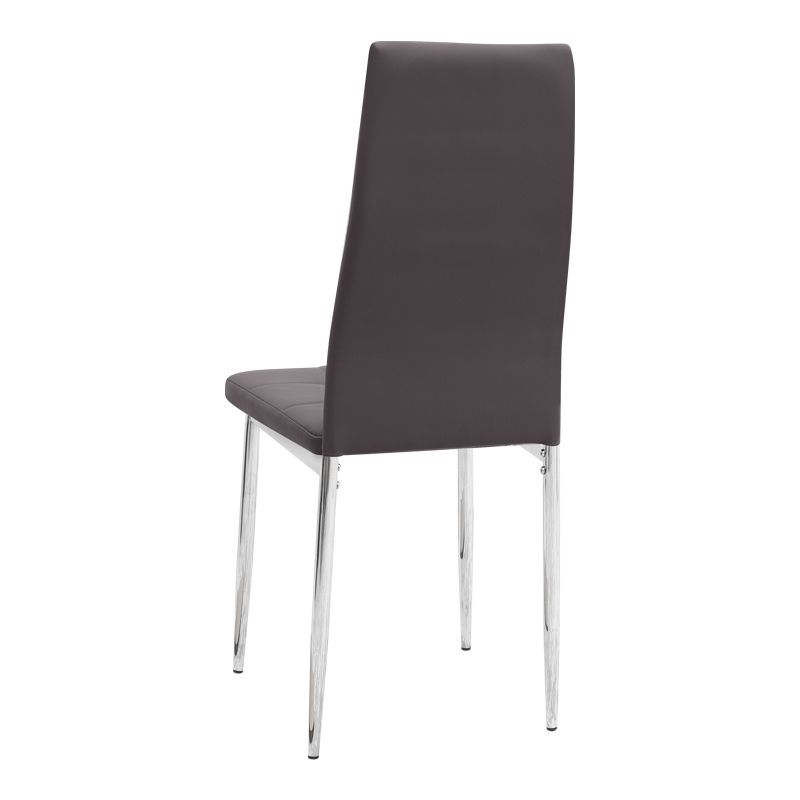 Σετ τραπεζαρία 5τμχ Allos - Rosa Megapap χρώμα sapphire oak - καφέ/χρωμίου πόδι 75x75x77εκ. - Image 3