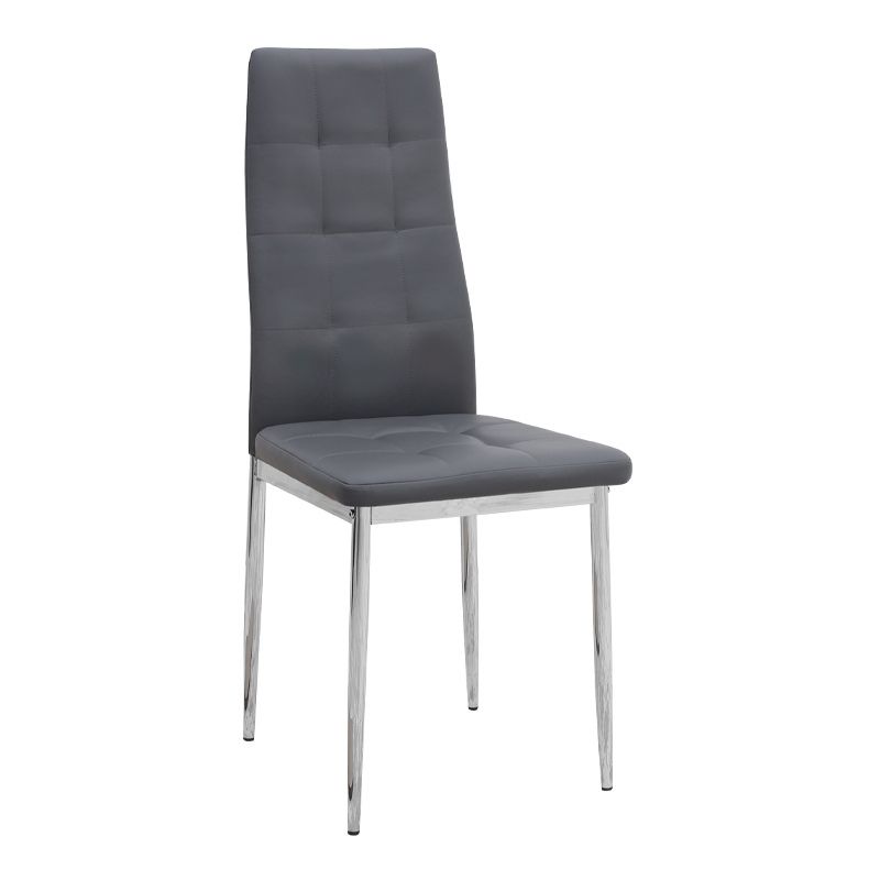 Σετ τραπεζαρία 5τμχ Darlen - Rosa Megapap χρώμα sapphire oak - γκρι/χρωμίου πόδι 125x72x74εκ. - Image 2