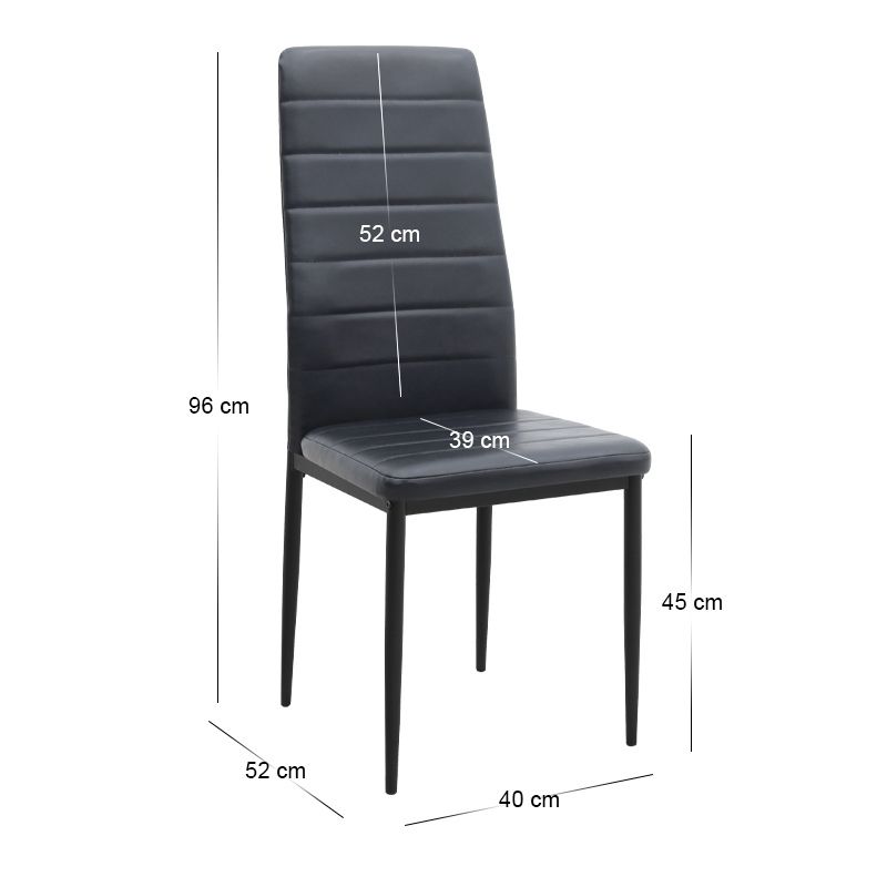 Σετ τραπεζαρία 5τμχ Darlen - Rosa Megapap χρώμα sapphire oak - μαύρο 125x72x74εκ. - Image 5