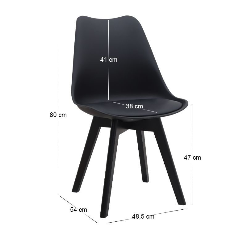 Σετ τραπεζαρία 5τμχ Darlen - Viva Megapap χρώμα λευκό - μαύρο 125x72x74εκ. - Image 5