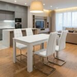 Σετ τραπεζαρία 5τμχ Darlen – Vela Megapap χρώμα λευκό 125x72x74εκ.