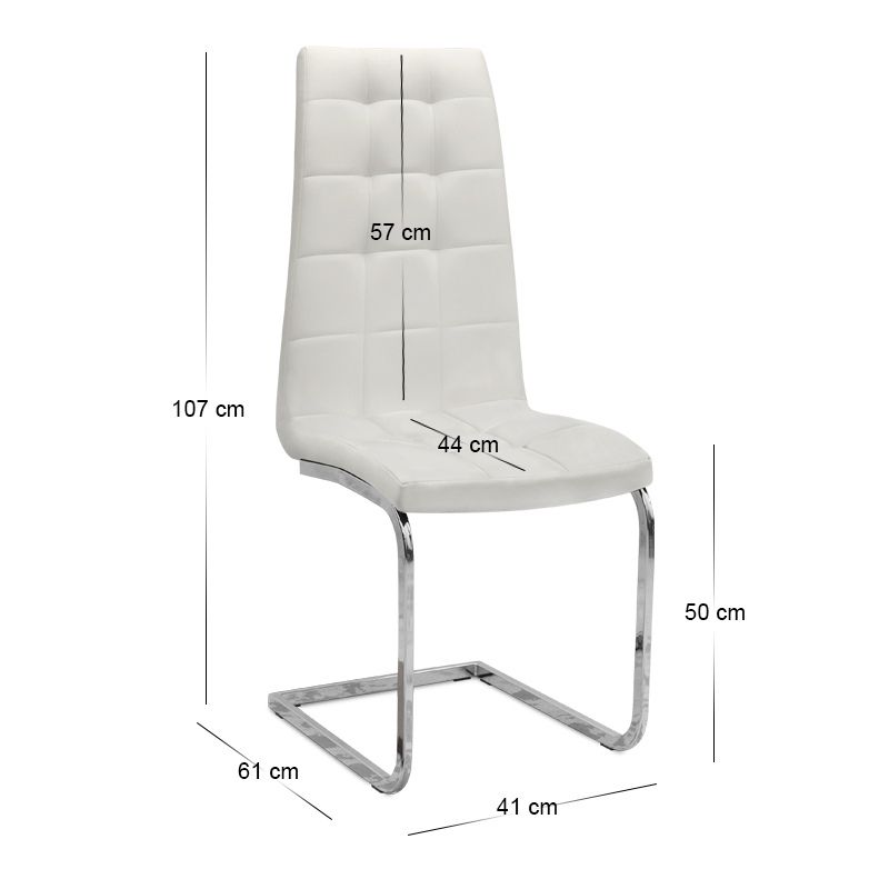 Σετ τραπεζαρία 5τμχ Darlen - Vela Megapap χρώμα λευκό 125x72x74εκ. - Image 5