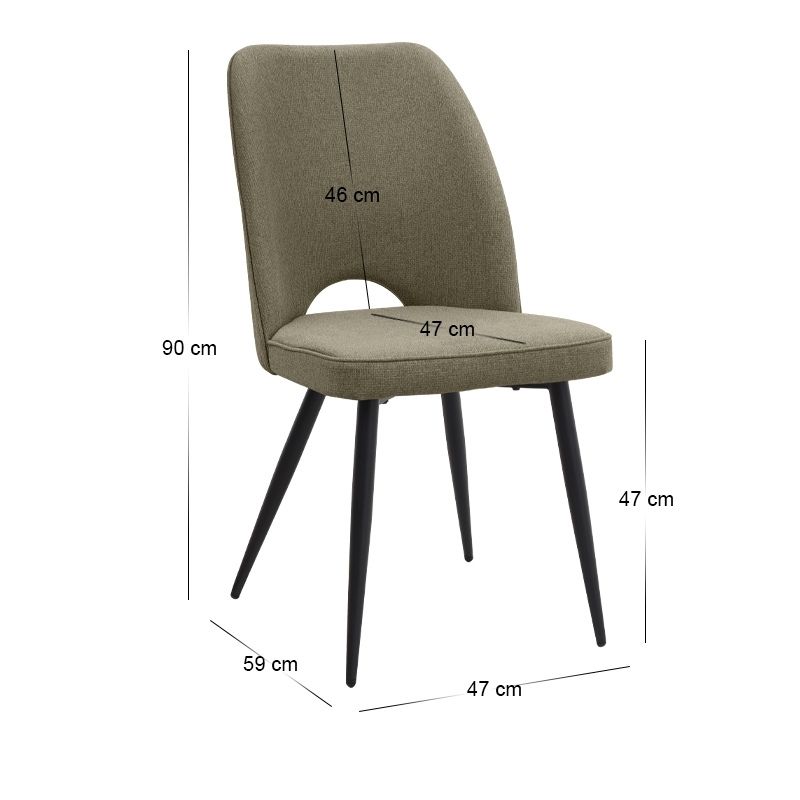 Σετ τραπεζαρία 5τμχ Darlen - Christy Megapap χρώμα λευκό - λαδί 125x72x74εκ. - Image 5