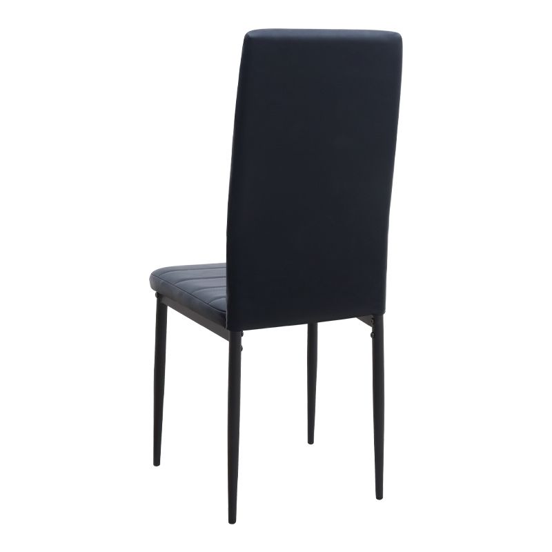 Σετ τραπεζαρία 5τμχ Darlen - Rosa Megapap χρώμα sencron black - μαύρο 125x72x74εκ. - Image 3