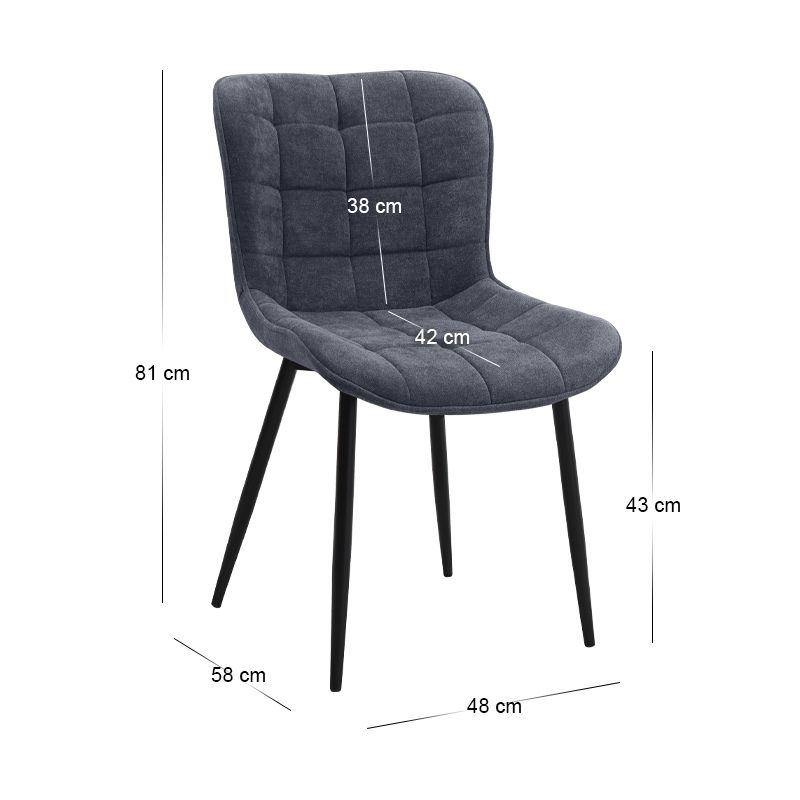 Σετ τραπεζαρία 5τμχ Darlen - Chiara Megapap χρώμα sencron black - ανθρακί 125x72x74εκ. - Image 5