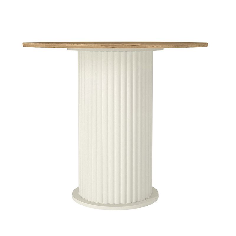 Σετ τραπεζαρία 5τμχ Bohema - Kevin Megapap χρώμα ivory/sepet oak - λαδί Ø90x77,7εκ. - Image 5